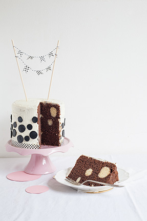 Polka dot layer cake